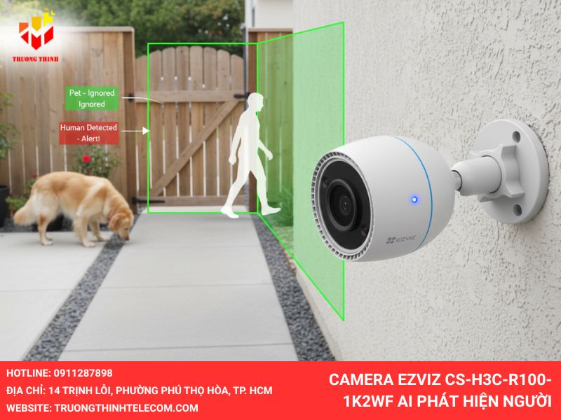 Camera Ezviz CS-H3C-R100-1K2WF AI phát hiện người