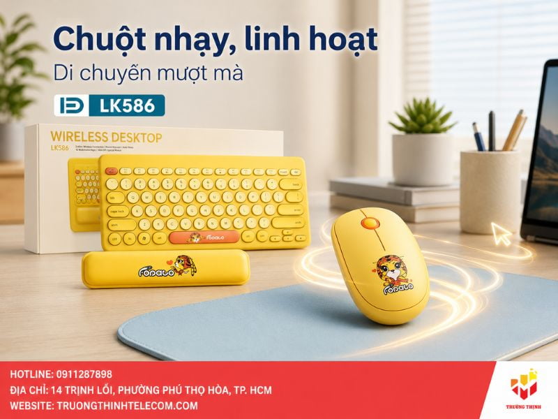 Đánh giá độ nhạy và sự linh hoạt của chuột trong bộ Combo Phím chuột FD LK586