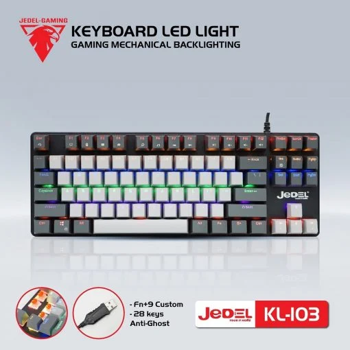 Phím Cơ JEDEL KL-103 Xám Đen