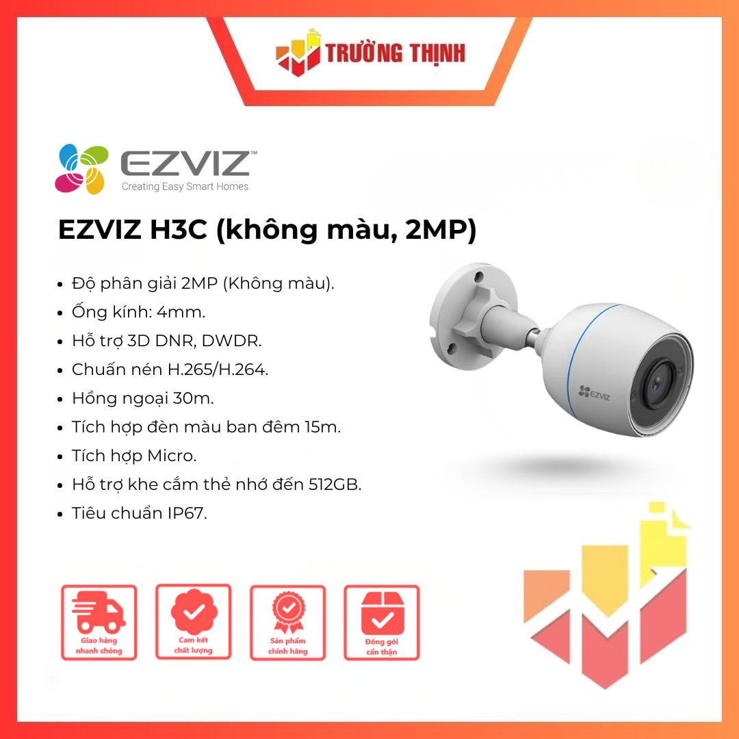 Ezviz H3C (không màu,2MP)