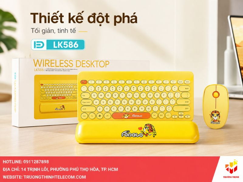 Thiết kế đột phá của combo phím chuột FD LK586 mang lại vẻ đẹp tối giản
