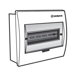 Tủ điện âm tường mặt nhựa 4-8 Module SINO E4FC4/8SA