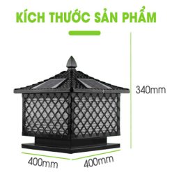 ĐÈN TRỤ CỔNG TT-409B (400*400) Màu đen