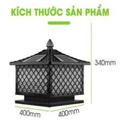 ĐÈN TRỤ CỔNG TT-409B (400*400) Màu đen