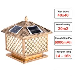 ĐÈN TRỤ CỔNG TT-409(400*400) Màu vàng