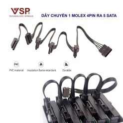 Cáp Chuyển 4pin - 5 Cổng Sata