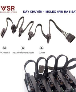 Cáp Chuyển 4pin - 5 Cổng Sata