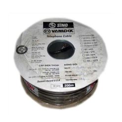 Dây điện thoại 4 line Vanlock (xám) (TLD 1/0.4mm x 2P/GY)