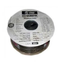 Dây điện thoại 4 line Vanlock (xám) (TLD 1/0.4mm x 2P/GY)