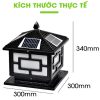 ĐÈN TRỤ CỔNG NLMT- TT304B (300*300) Màu đen