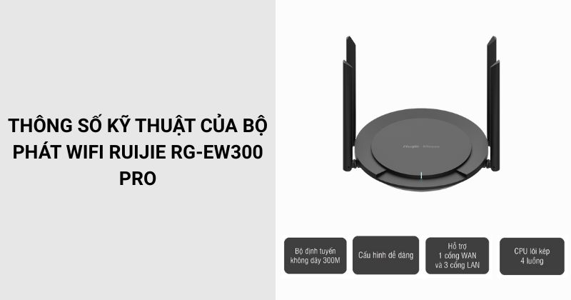 Thông số của bộ phát RUIJIE RG-EW300 PRO