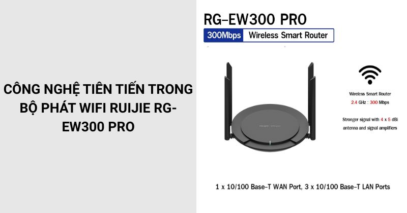 Công nghệ tiên tiến trong bộ phát Ruijie RG-EW300 Pro