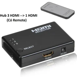 Hub 3HDMI ra 1 HDMI (có Remote)