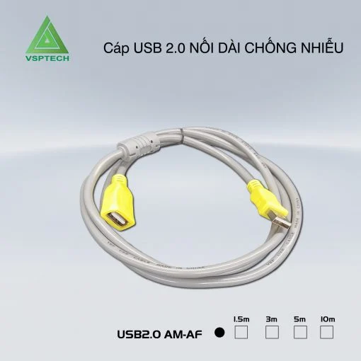 Cáp USB Nối dài VSPTECH 2.0 Chống Nhiễu (1.5m)