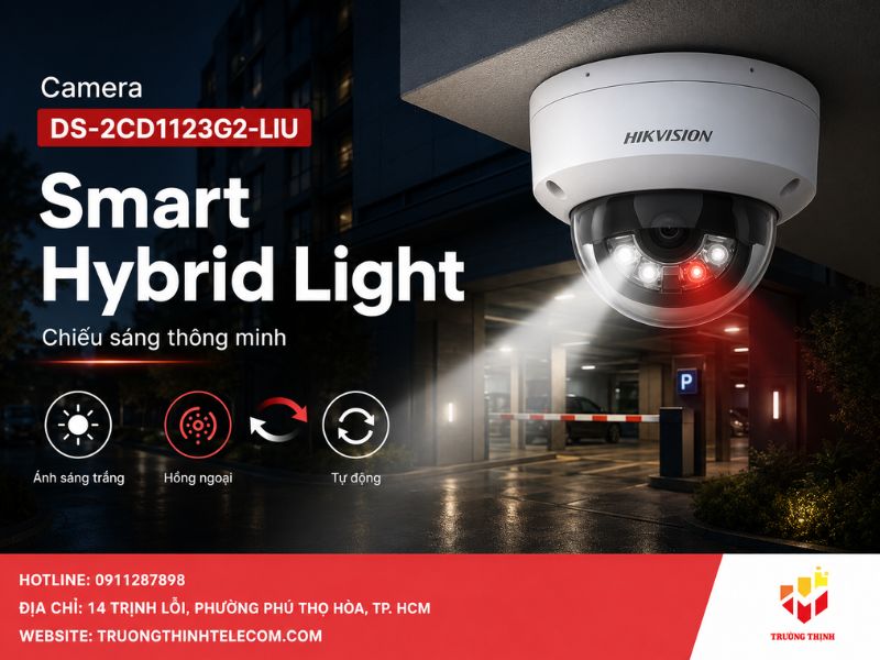 Camera DS-2CD1123G2-LIU với công nghệ Smart Hybrid Light