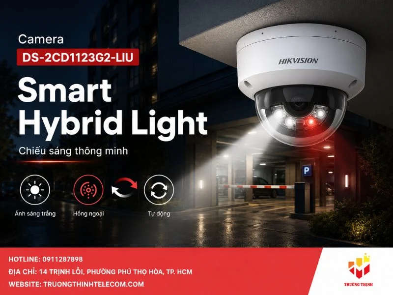 Camera DS-2CD1123G2-LIU với công nghệ Smart Hybrid Light