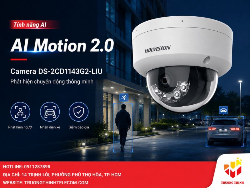 Camera DS-2CD1143G2-LIU tính năng AI Motion 2.0