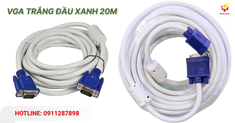 VGA trắng đầu xanh 20m