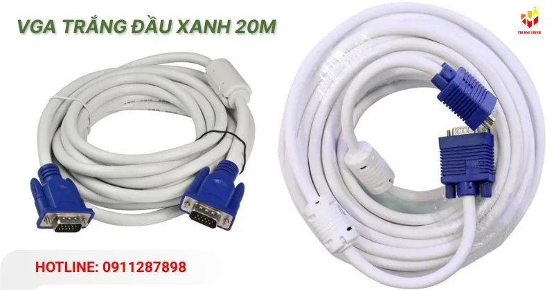 VGA trắng đầu xanh 20m