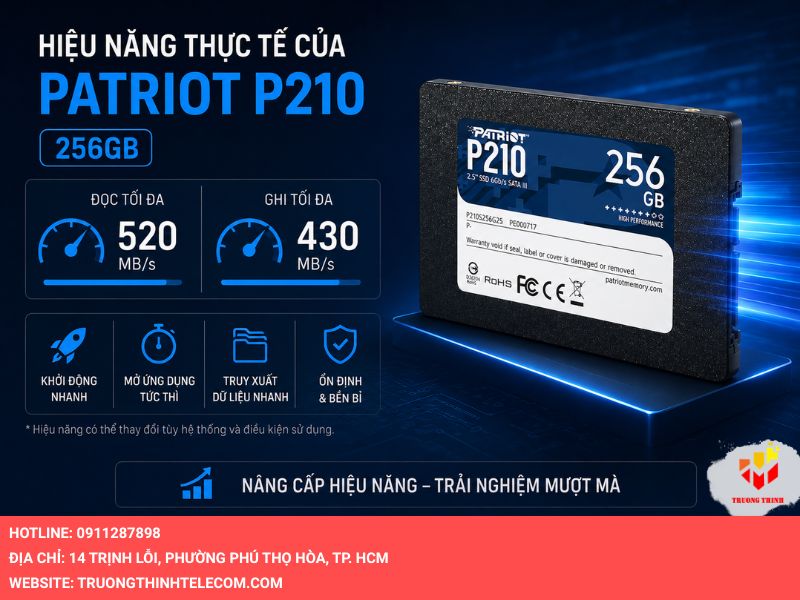 Hiệu năng thực tế của Patriot P210 256GB
