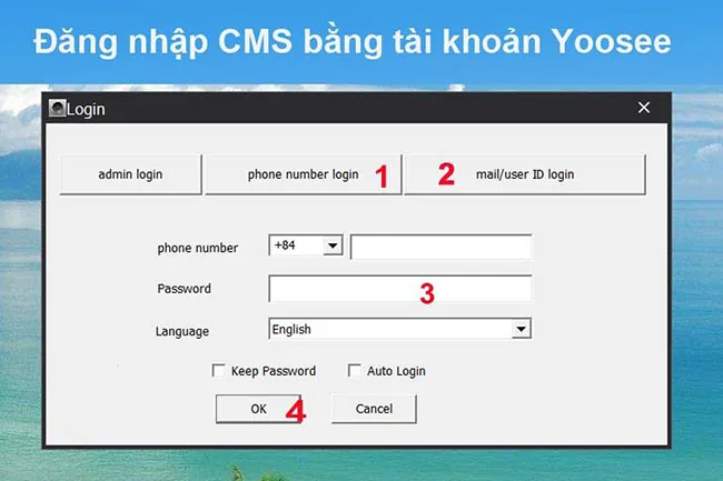 Kết nối bằng tài khoản Yoosee trên điện thoại Kết nối bằng tài khoản Yoosee trên điện thoại