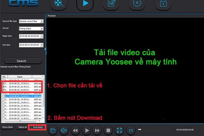 Lưu trữ video camera Yoosee trên CMS Lưu trữ video camera Yoosee trên CMS