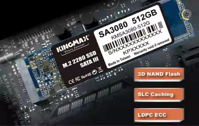 Ổ cứng SSD Kingmax SATA3 SA3080 512GB-M2