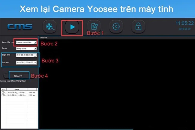 Xem lại camera Yoosee trên máy tính Xem lại camera Yoosee trên máy tính