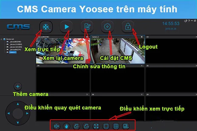 Xem trực tiến camera Yosee trên máy tính Xem trực tiến camera Yosee trên máy tính