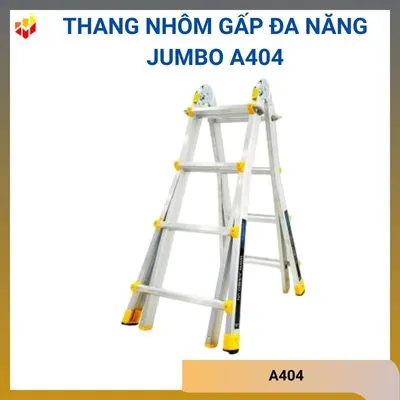 Thang nhôm gấp đa năng Jumbo A404