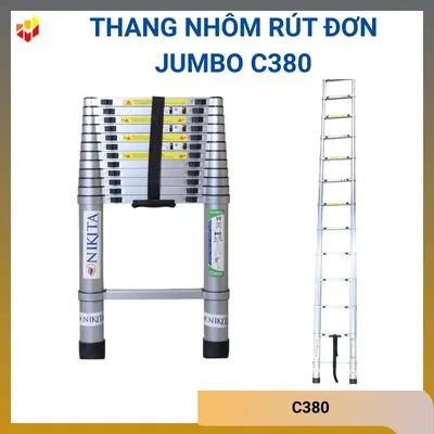 Thang nhôm rút đơn Jumbo C380