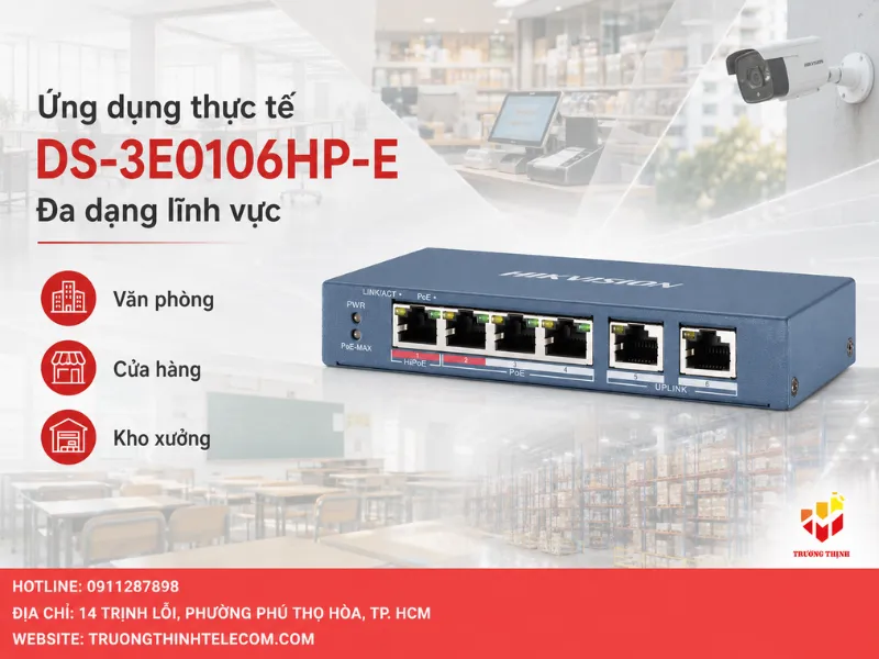 Các ứng dụng thực tế của DS-3E0106HP-E trong đa dạng lĩnh vực