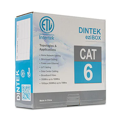 Cáp mạng Dintek CAT.6 UTP (1101-04063, 100 mét/thùng)