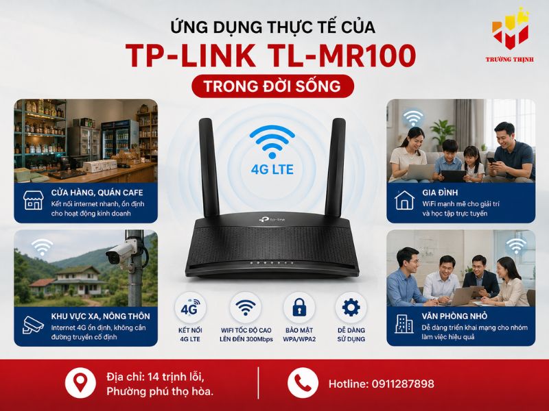 Ứng dụng thực tế của TP-Link TL-MR100 trong đời sống