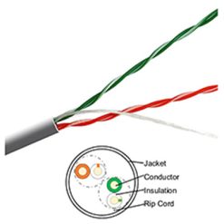 Cáp mạng Alantek Cat5e UTP 2-pair 301-10002E-05GY