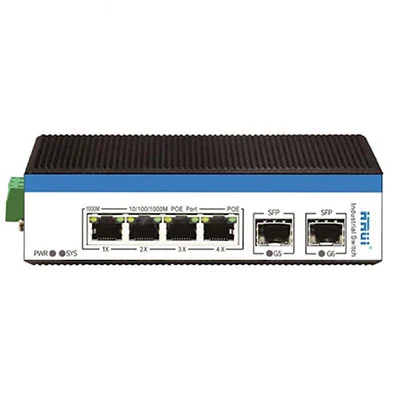 Switch POE Hrui 4 Port HR600-AFGM-42S