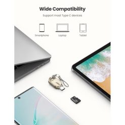 Đầu đọc thẻ Ugreen 80124 Đầu cắm Type C Tương thích thẻ Micro SD, Micro SDXC, Micro SDHC UHS-I