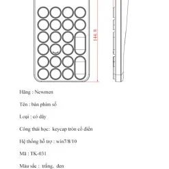 Bàn phím số Newmen TK-031