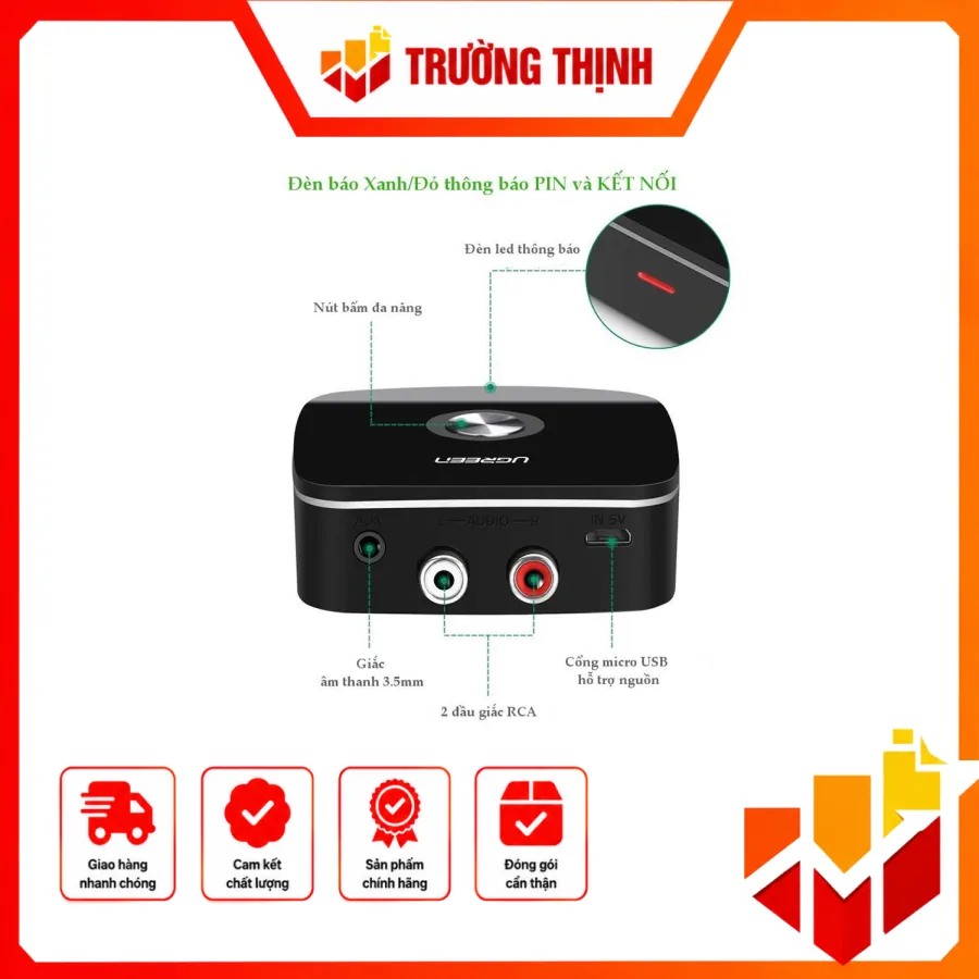 Bộ thu Bluetooth 4.2 to Audio 3.5mm Ugreen 40758