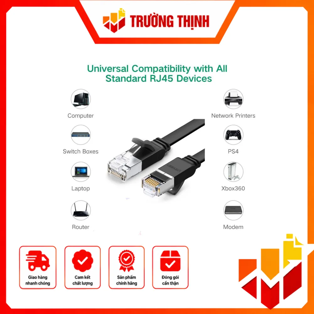 Dây mạng Cat6 dẹt dài 0.5M Ugreen 50183