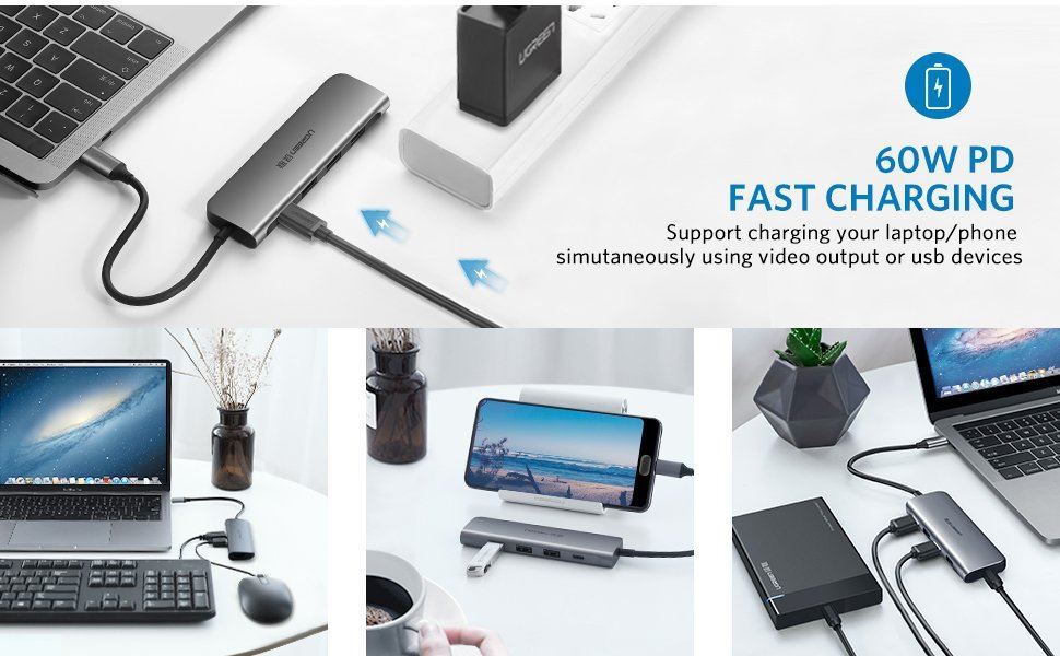 Hub chuyển đổi UGREEN USB-C to HDMI CM136 - Đa dạng kết nối, tốc độ truyền tải cực khủng