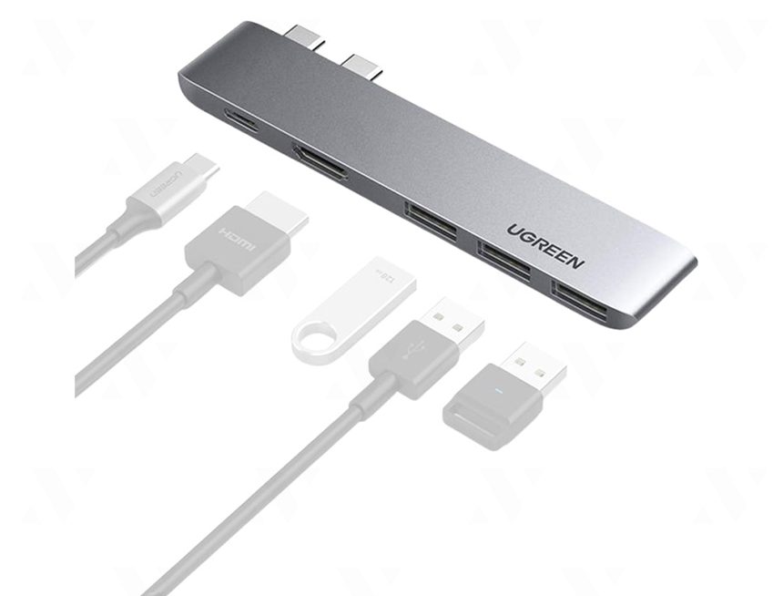 Bộ chuyển Ugreen 60559 USB-C sang HDMI + Hub USB 3.0 + USB-C