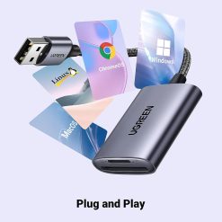 Đầu đọc thẻ SD/TF chuẩn USB 3.0 Type-A Ugreen 80887