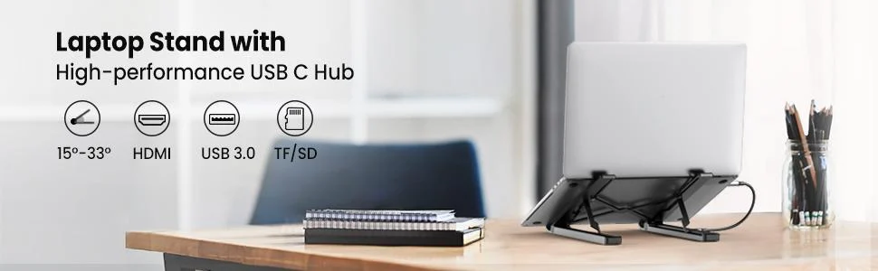 Giá đỡ laptop Ugreen 80551 tích hợp Hub 5 trong 1 CM359