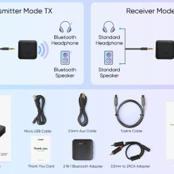 Bộ thu và phát Bluetooth 5.0 hỗ trợ APTX Ugreen 70158