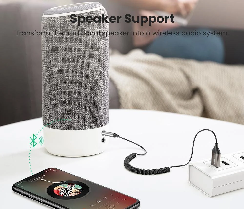Bộ thu Bluetooth âm thanh 3,5mm Ugreen 70601 với công nghệ Bluetooth 5.0 mới nhất