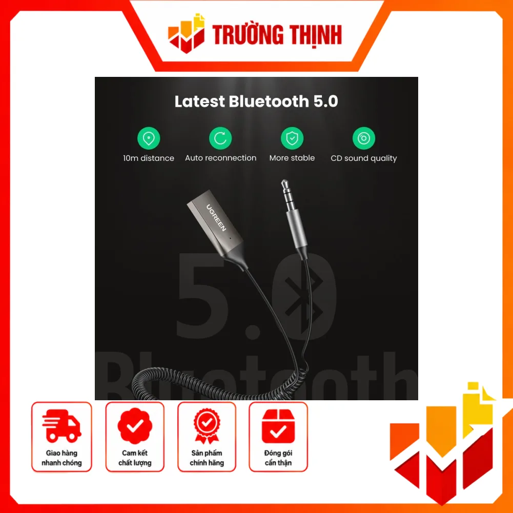 Ugreen 70601 là bộ thu Bluetooth 3.5mm hỗ trợ âm thanh