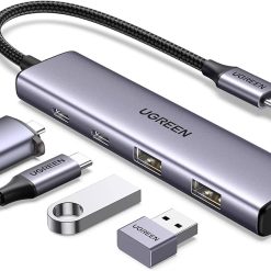 Bộ chuyển Ugreen 15395 USB-C sang USB-A 3.0*2+USB-C 3.0*2 4K60Hz