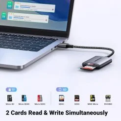 Đầu đọc thẻ SD/TF chuẩn USB 3.1 Type-A Ugreen 80888
