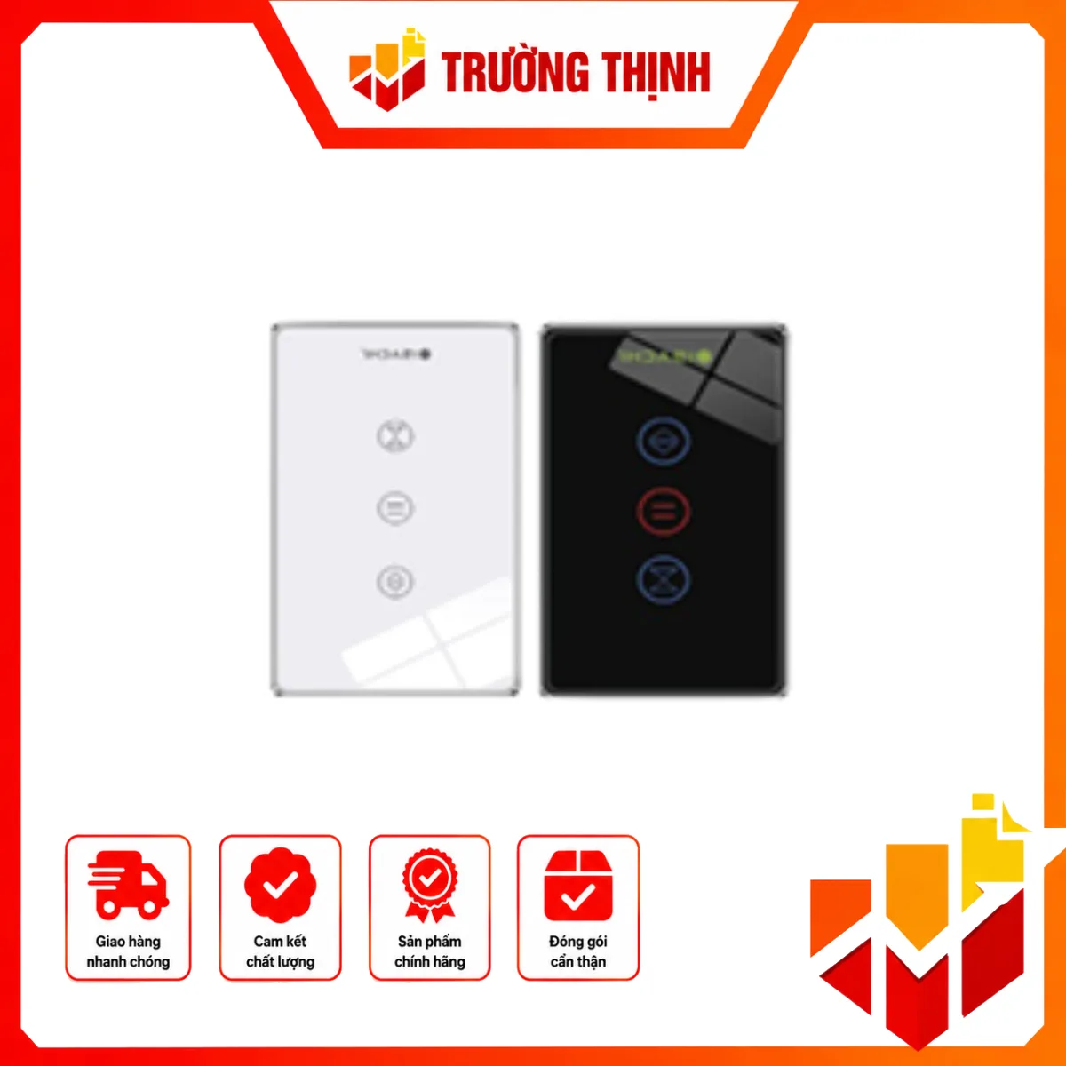 Công tắt cửa cuốn cảm ứng 3 nút thông minh ISACHI SC-W3RS